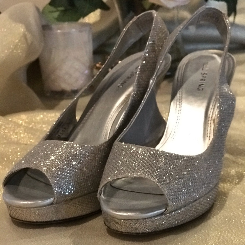 Call it SPRING SPARKLY SILVER SHOES